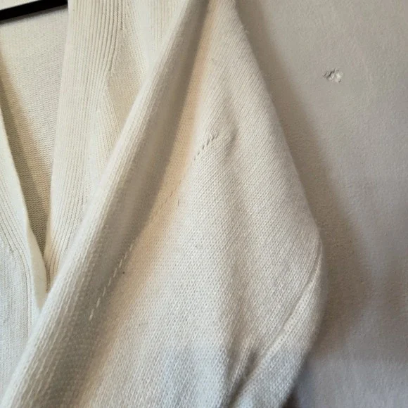 Anthropologie Maeve Cashmere Blend Knit Cardigan Women's XS Ivory Oversized Boxy - Picture 5 of 11